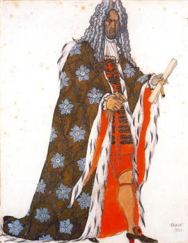 Leon Bakst : Costume design for the master of ceremonies, from sleeping beauty